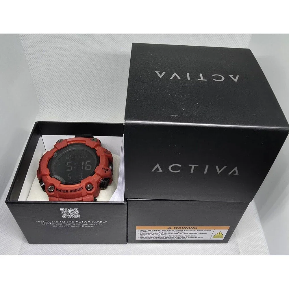 Activa Kadron X Invicta Digital Men's Watch 53mm Red Black ACW1968-006